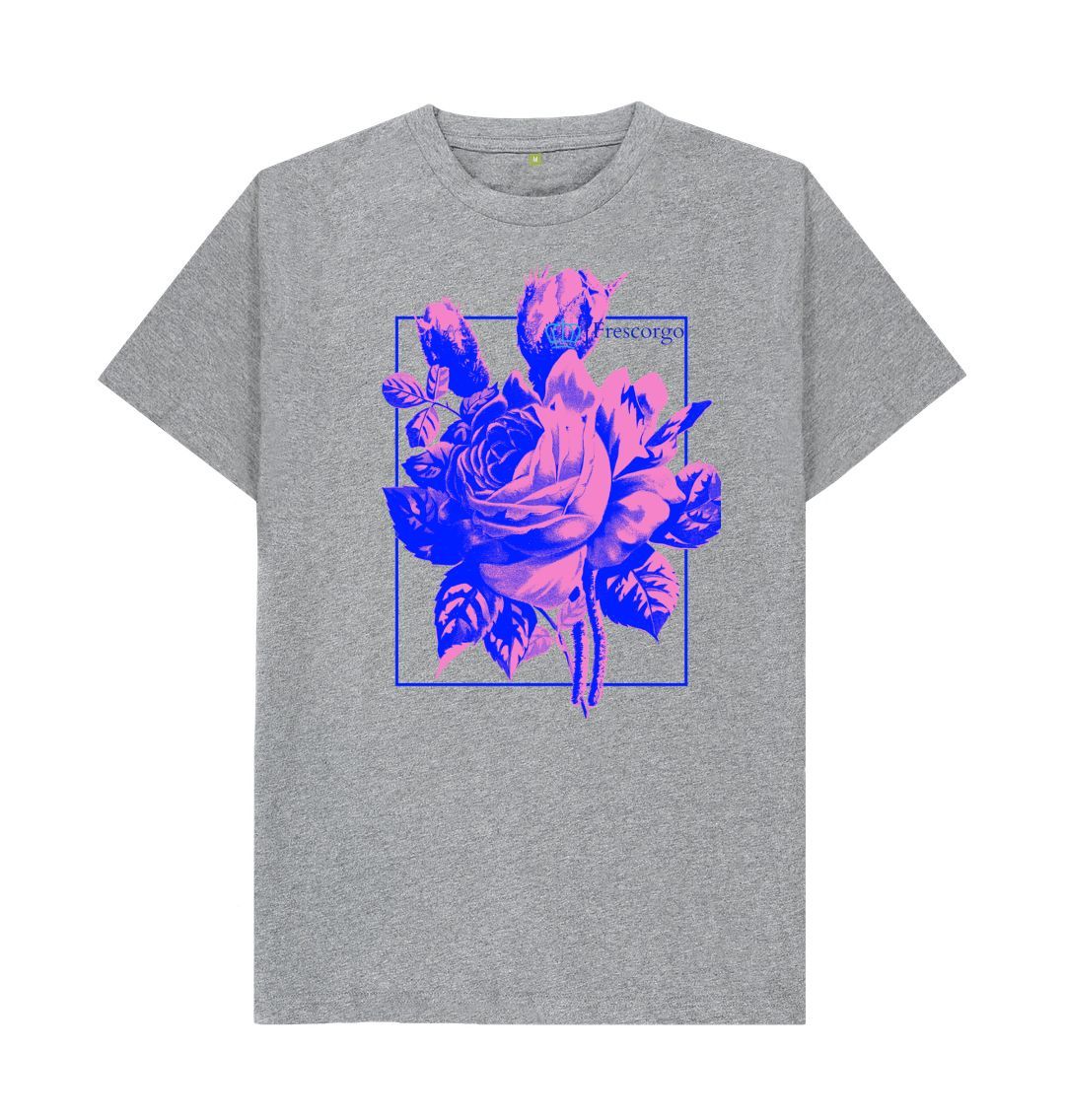 Athletic Grey Men\u2019s Retro Flower T- Shirt