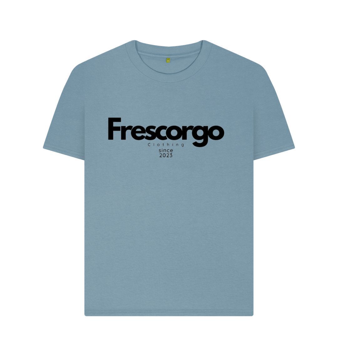 Stone Blue Women\u2019s Organic Cotton Modern Frescorgo Clothing Tee