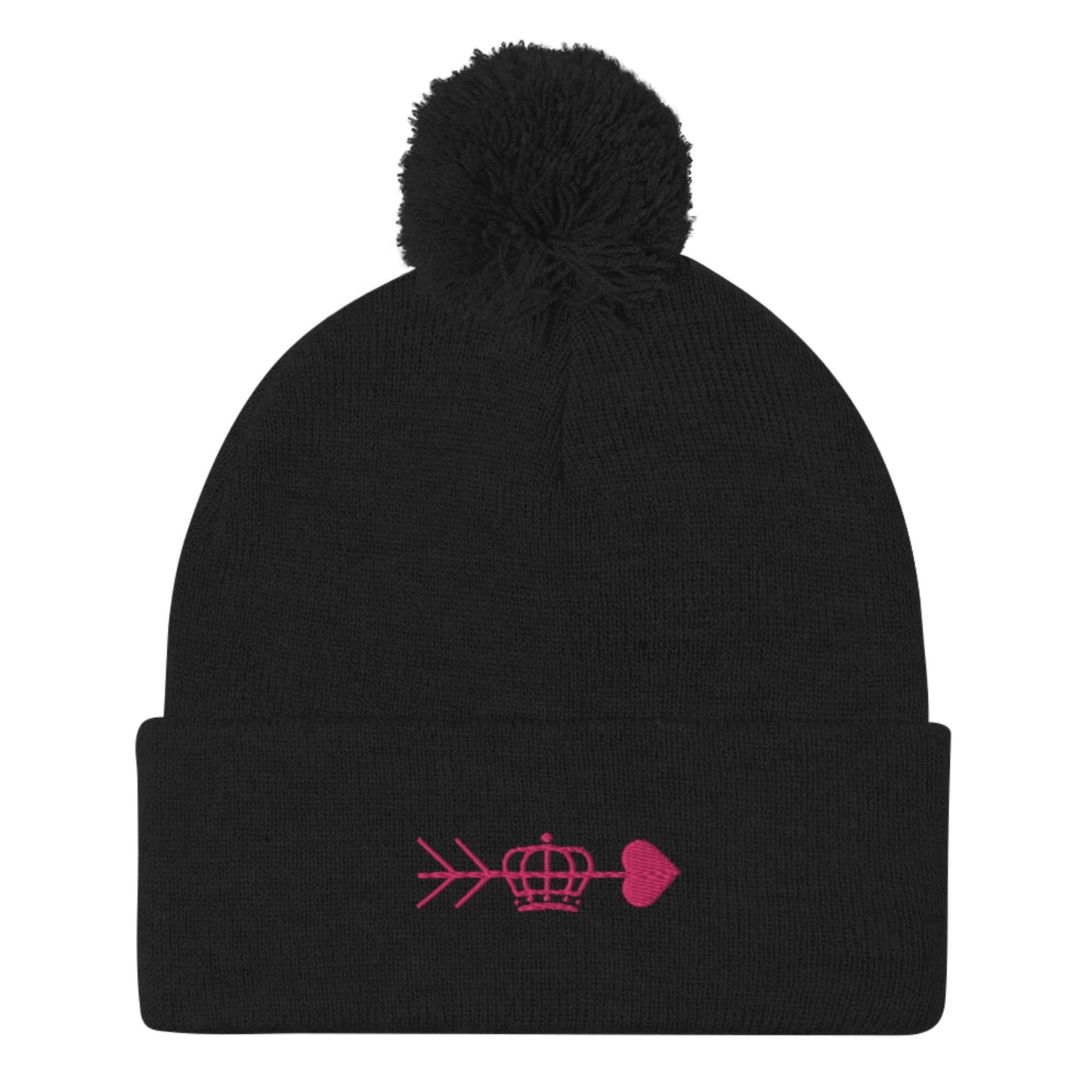 Cupid’s Arrow Pom-Pom Beanie