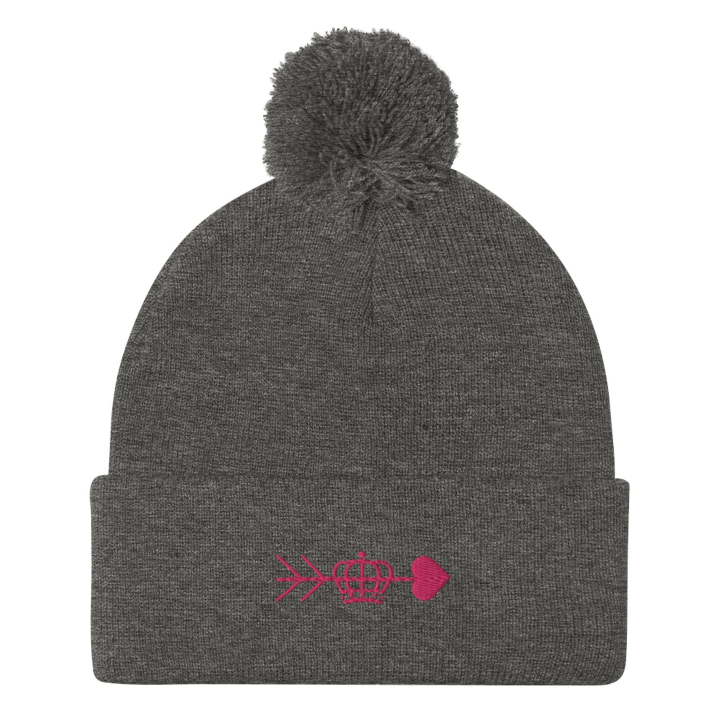 Cupid’s Arrow Pom-Pom Beanie