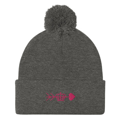 Cupid’s Arrow Pom-Pom Beanie