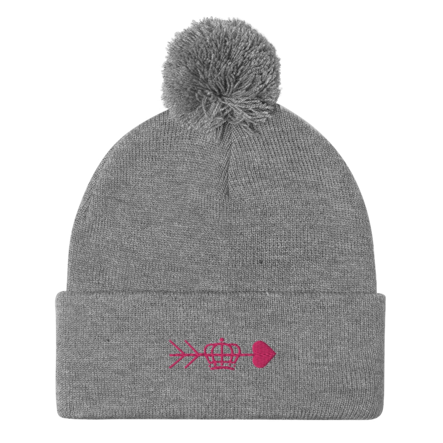 Cupid’s Arrow Pom-Pom Beanie