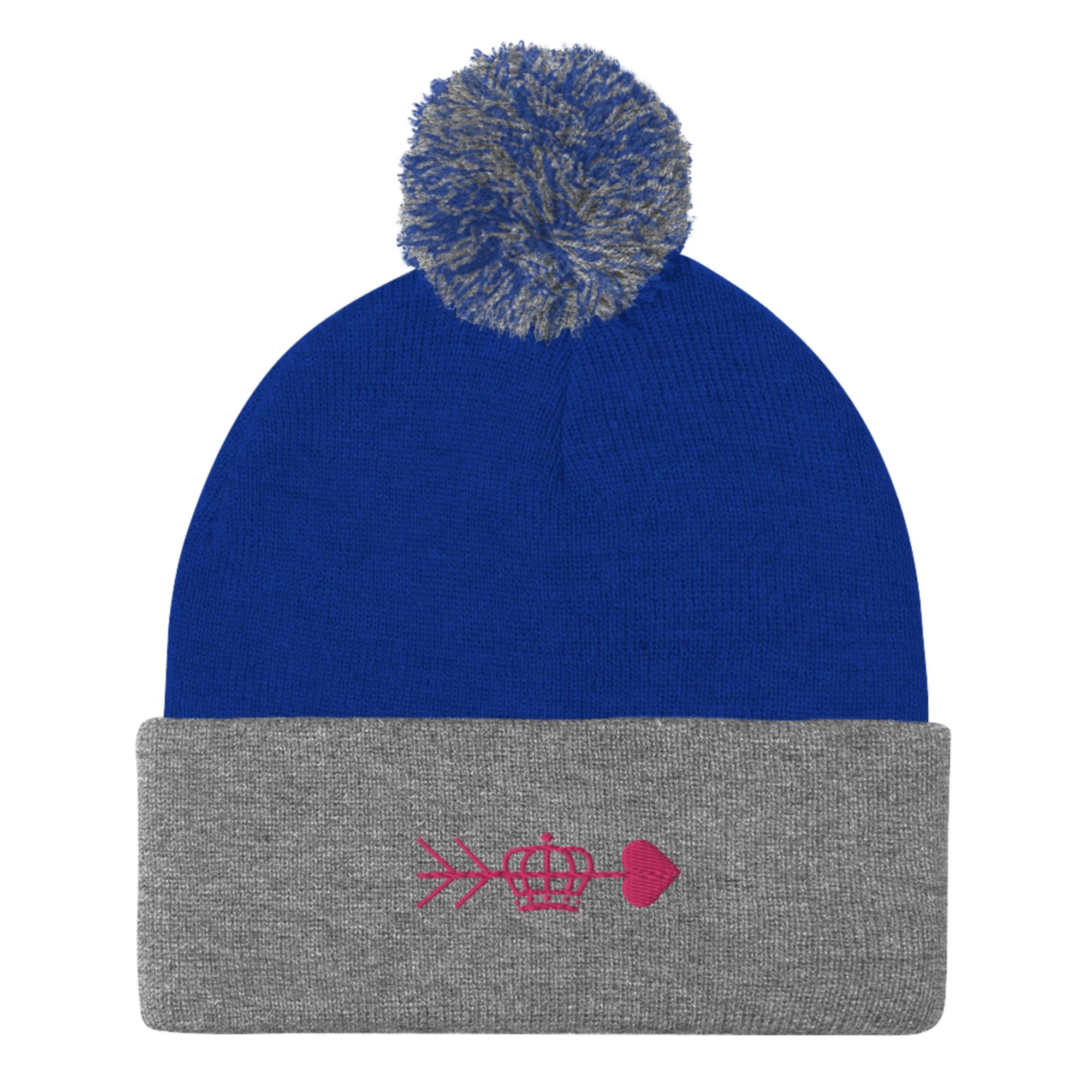 Cupid’s Arrow Pom-Pom Beanie