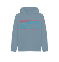 Stone Blue Kid\u2019s Red and Blue Car Hoodie