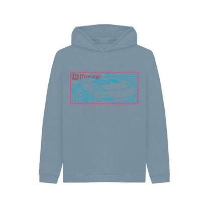 Stone Blue Kid\u2019s Red and Blue Car Hoodie