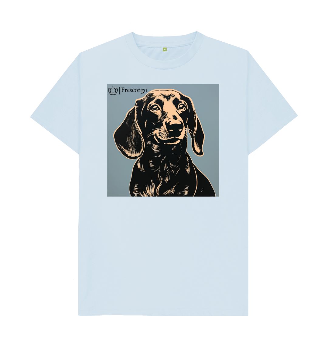 Sky Blue Men\u2019s Frescorgo Yellow and Black Dog Tee