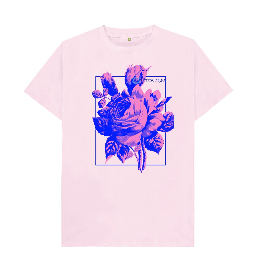 Pink Men\u2019s Retro Flower T- Shirt