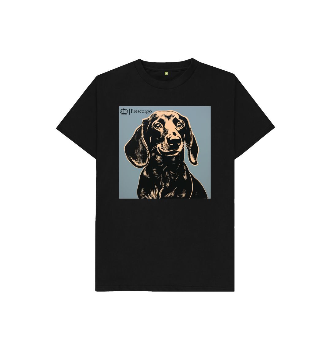 Black Kid\u2019s Frescorgo Yellow and Black Dog Tee