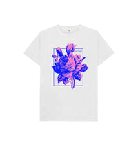 White Kid\u2019s Retro Flower T- Shirt