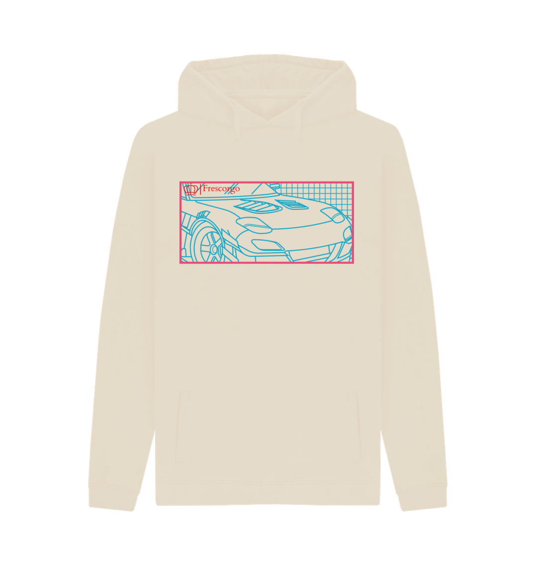 Oat Printed Hoody Front