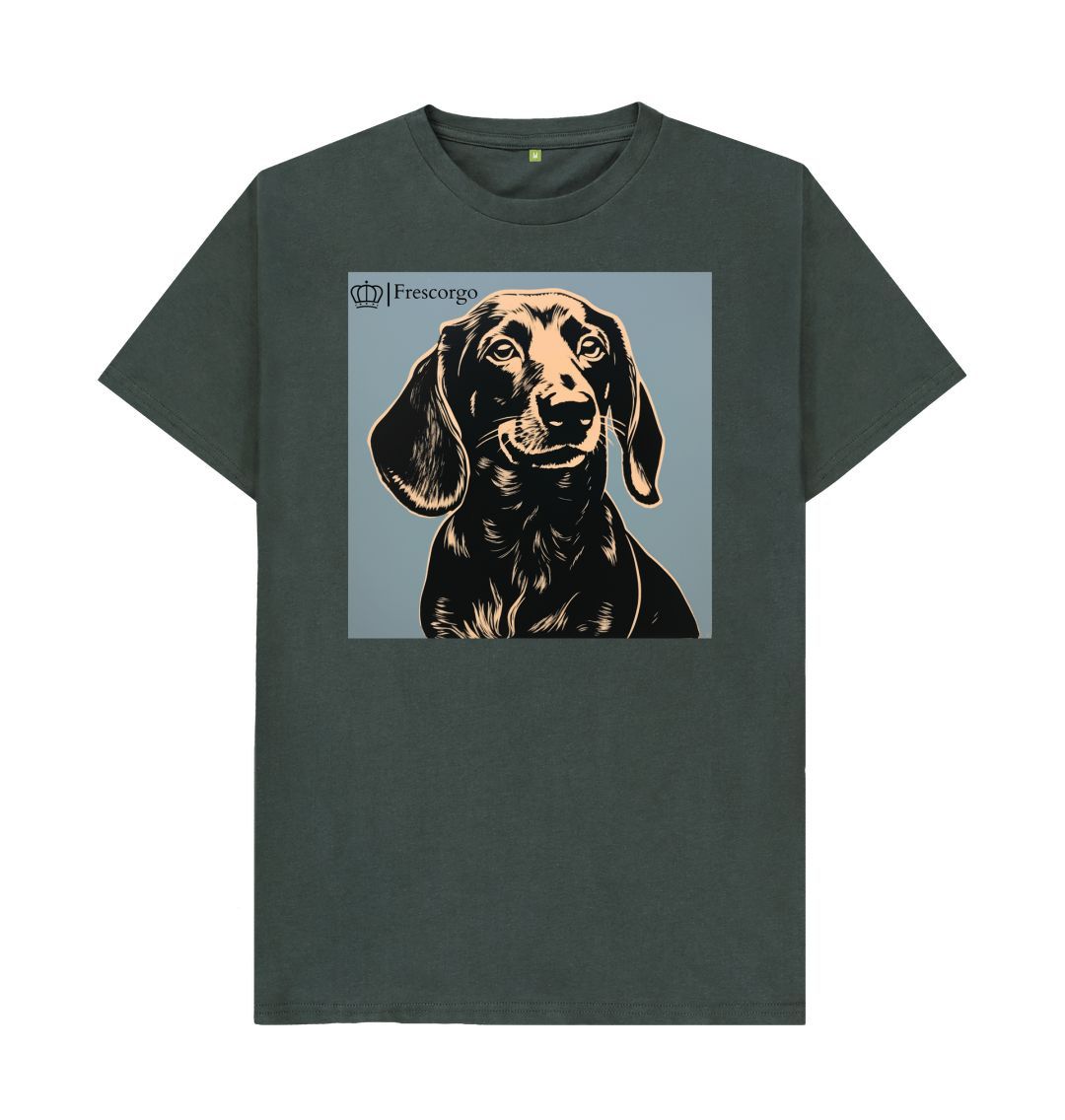 Dark Grey Men\u2019s Frescorgo Yellow and Black Dog Tee