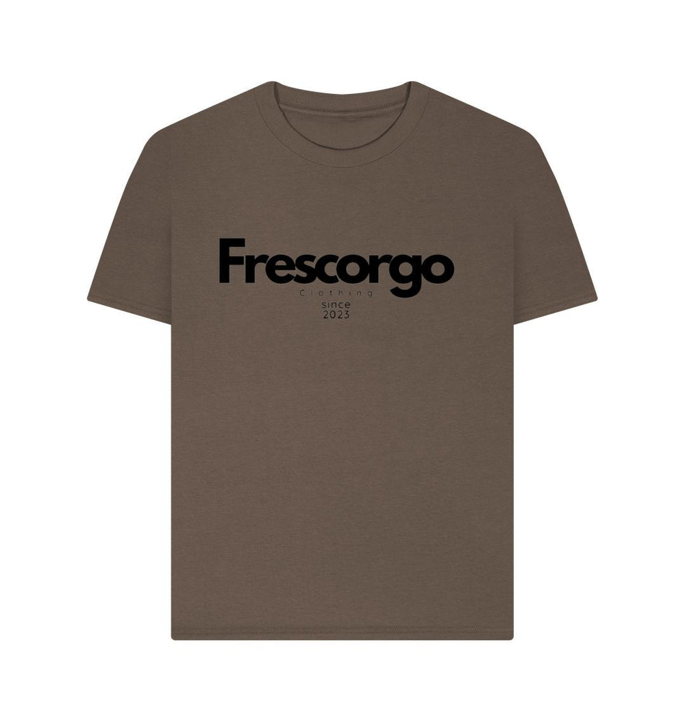 Chocolate Women\u2019s Organic Cotton Modern Frescorgo Clothing Tee