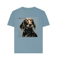 Stone Blue Women\u2019s Frescorgo Yellow and Black Dog Tee