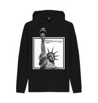 Black Printed Hoody Front