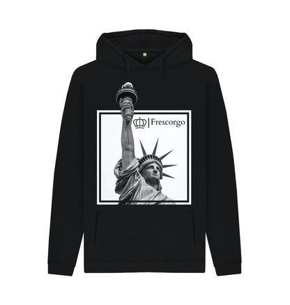 Black Men\u2019s Organic Cotton Statue Of Liberty Hoodie